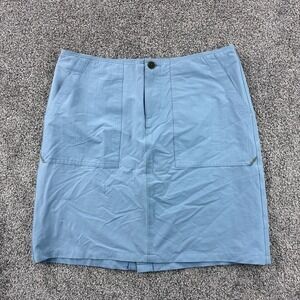 Horny Toad Skirt Skort Women's 12 Baby Blue Nylon Blend‎ Utility Pockets Outdoor